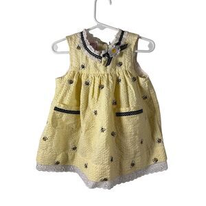 Samara dress 24m yellow bee with bloomers
